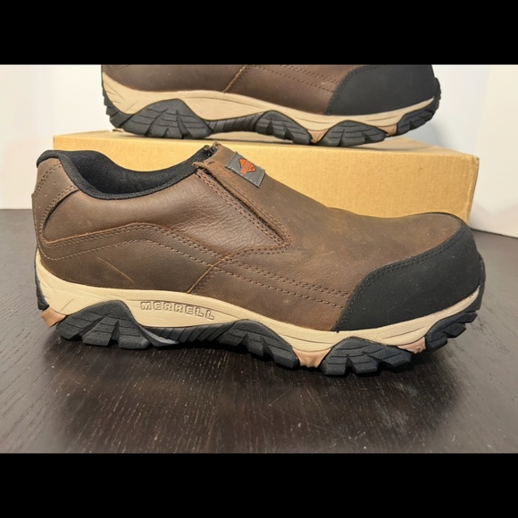 Merrell Moab Adventure Moc Carbon Fiber Work Shoes Toffee Brown - Main Image